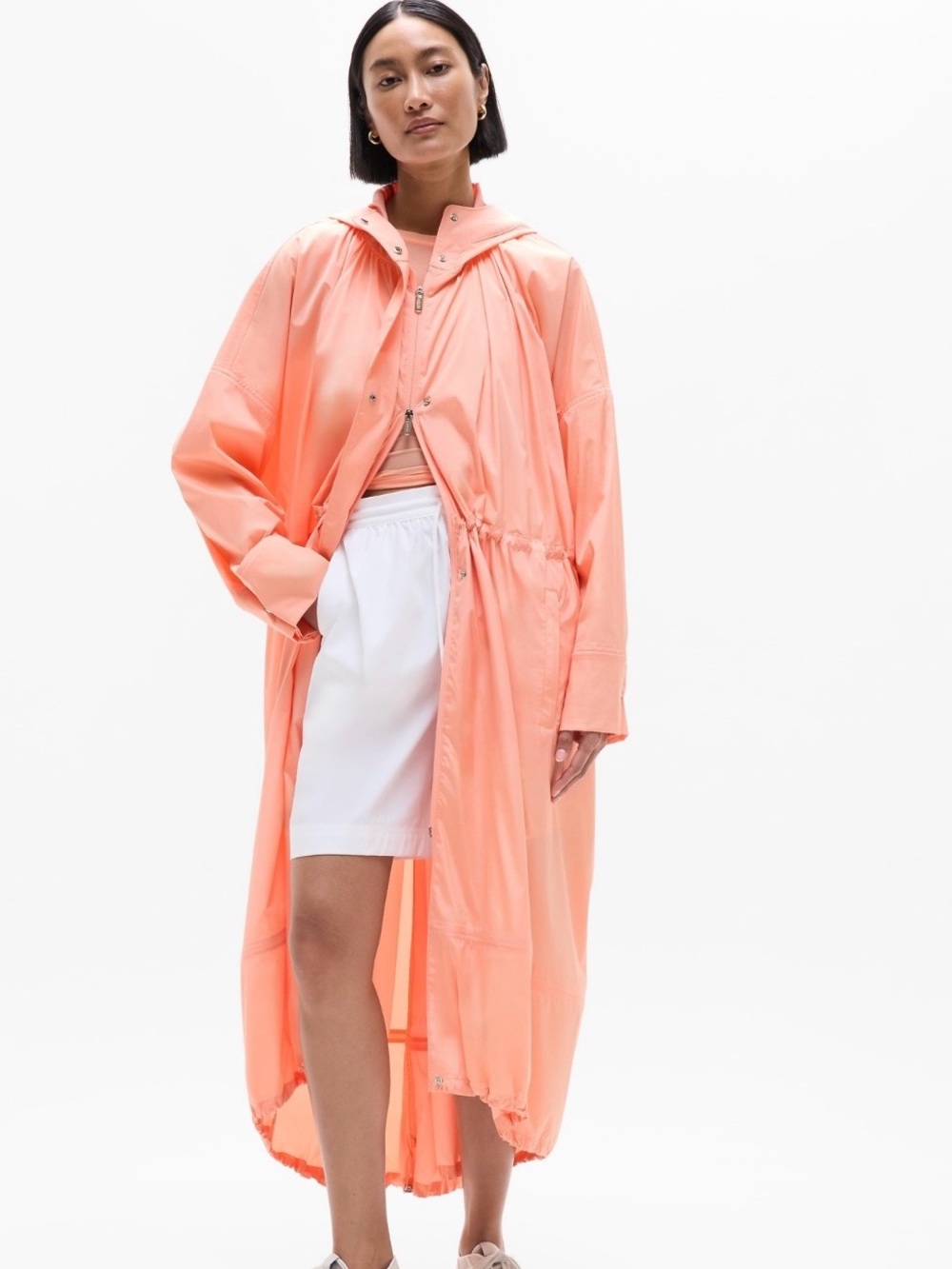 NEW Athleta Trade Winds Oversized Lightweight Water Repellent Packable Coat XS